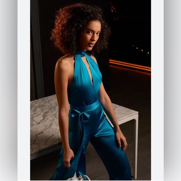 Alexis Jeika Mock Neck Silk Jumpsuit - Picture 7 of 16